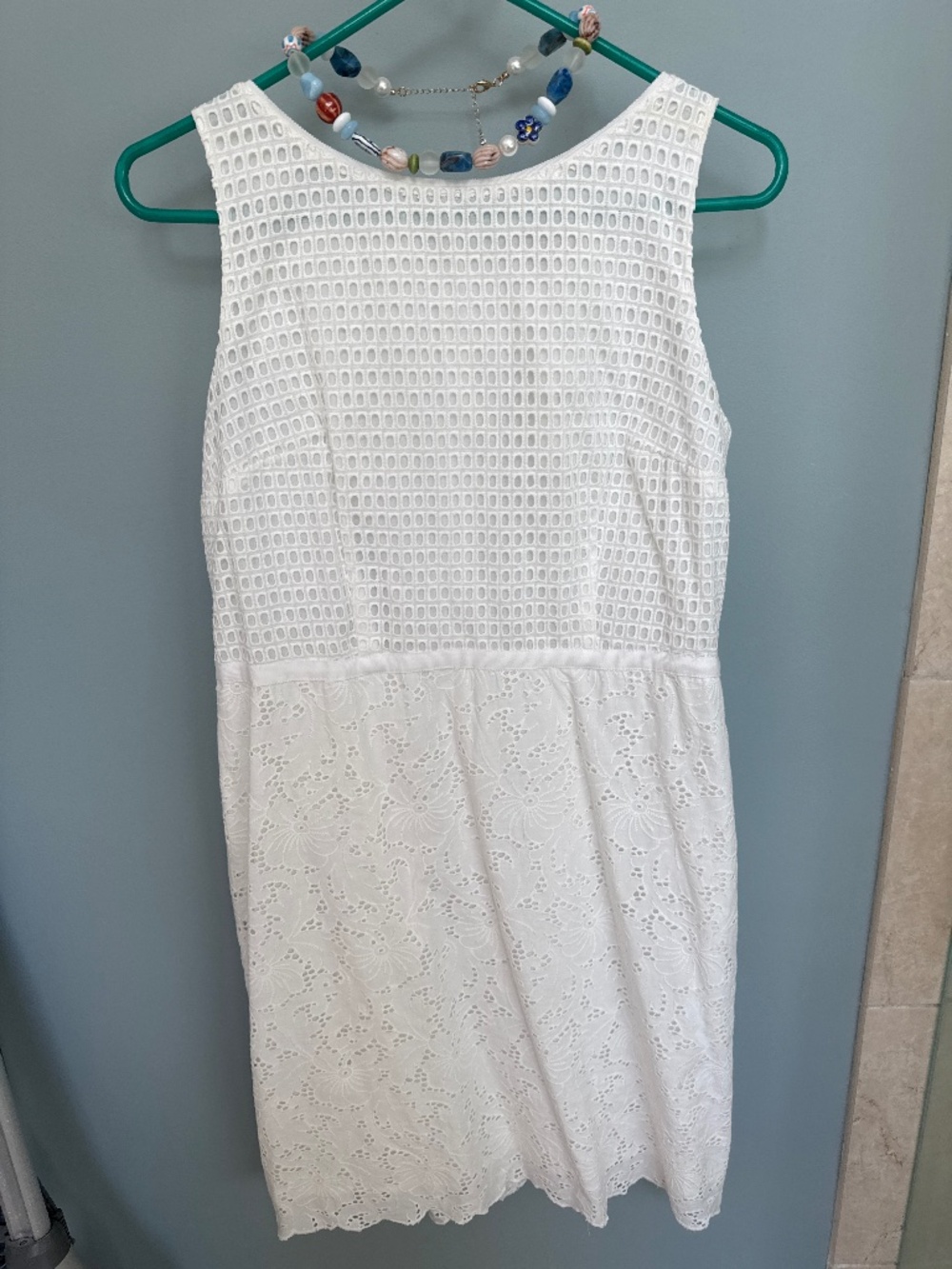 NWT LOFT eyelet shift dress size 6